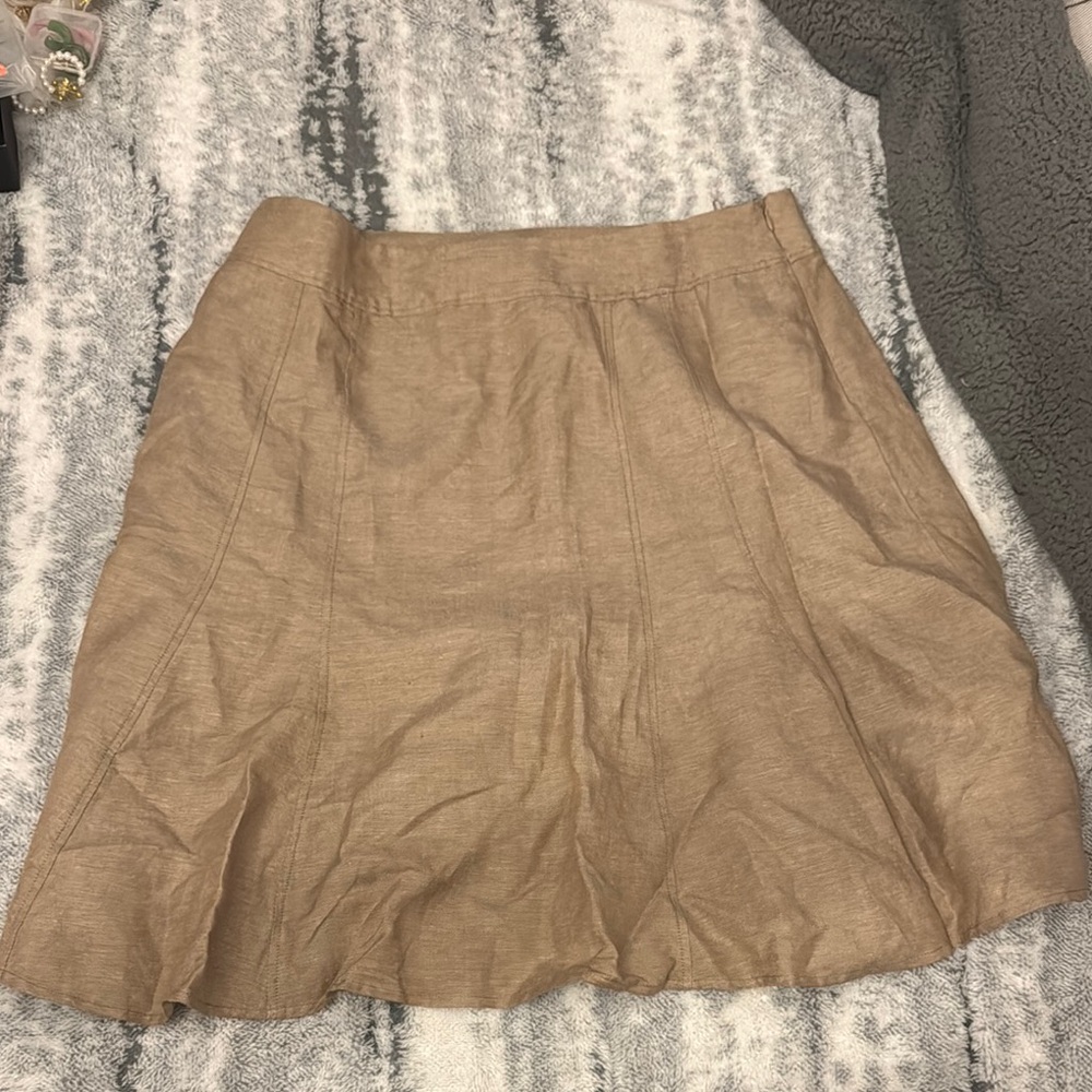 Coldwater Creek Tan A-Line Mini‎ Skirt Casual